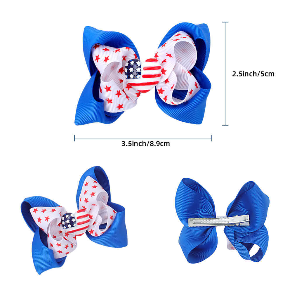3.5'' 4th of July American Hair Bows