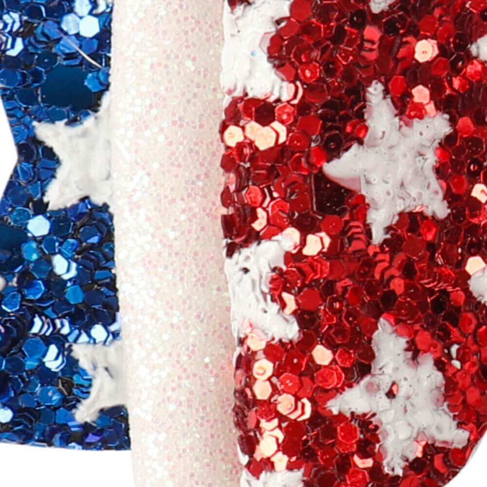 3'' 4th of July Glitter Hair Clips