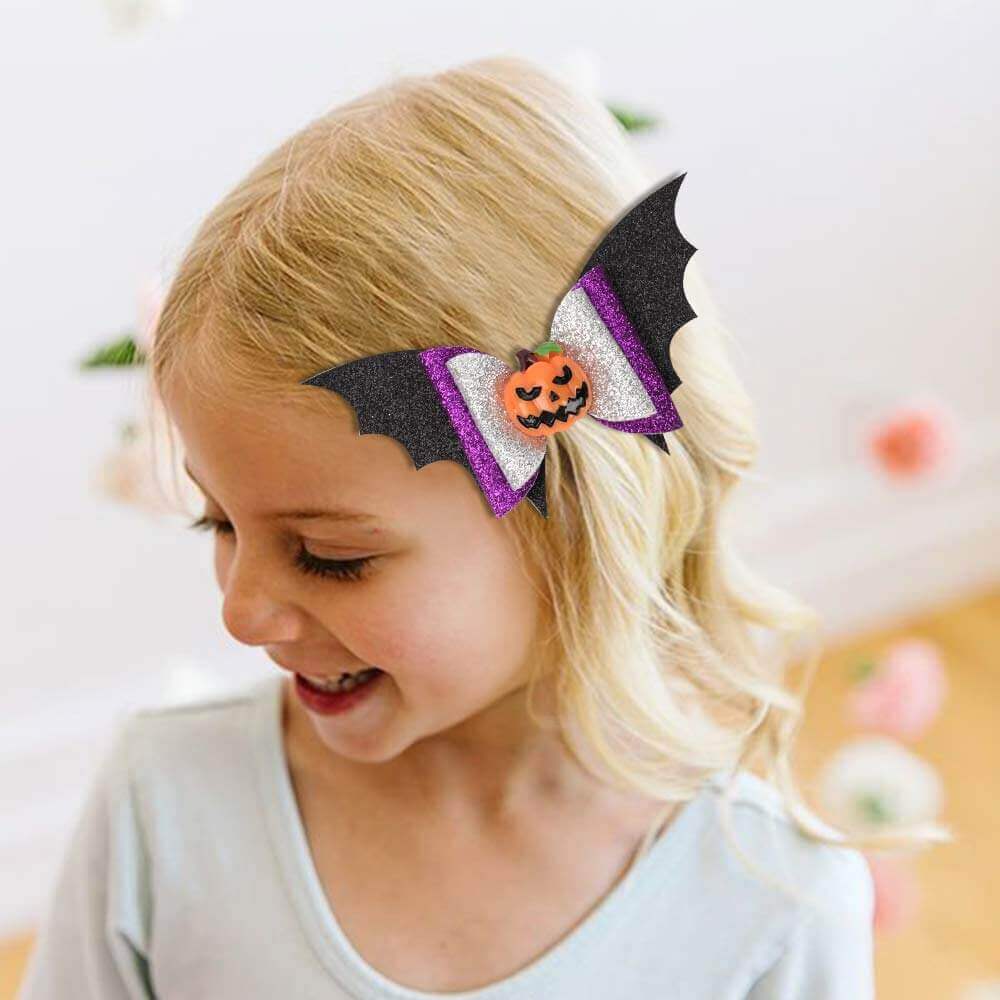Halloween Glitter Wing Hair Bows
