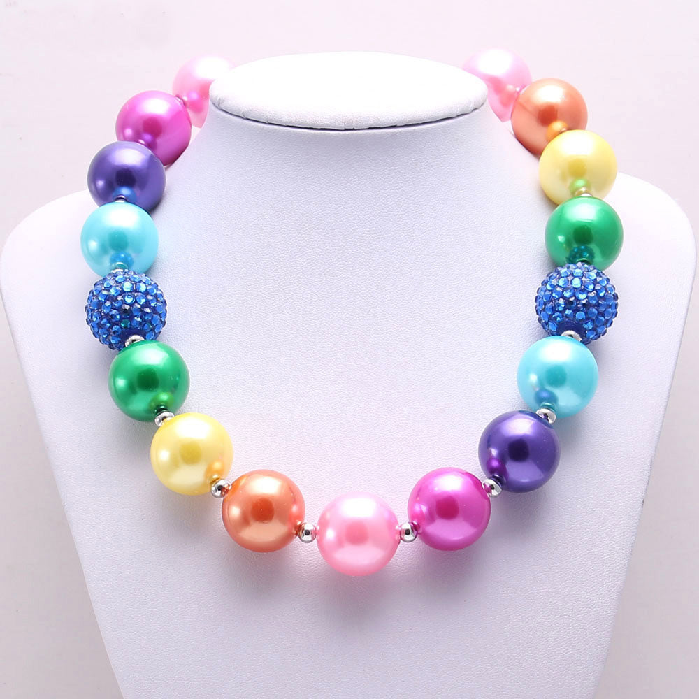 Colorful Round Beads Necklace for Kids