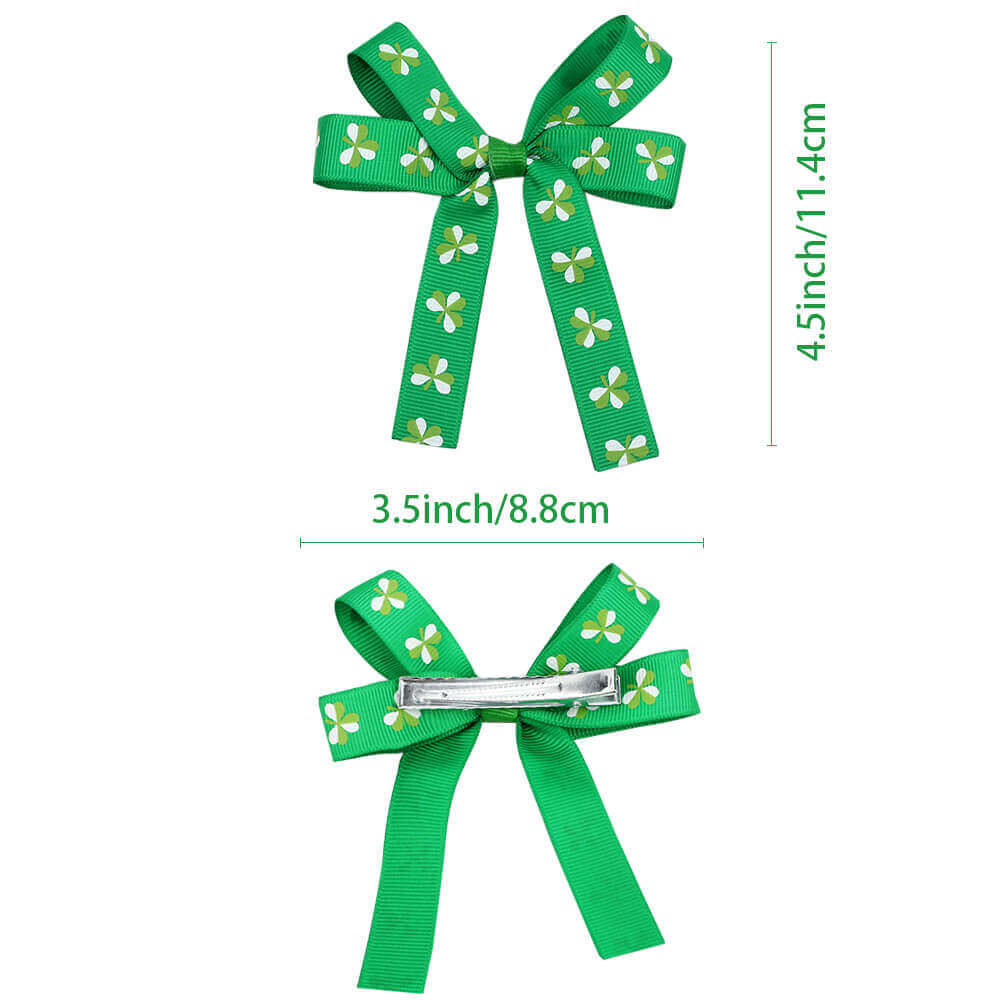St. Patrick's Day Clover Hair Clips
