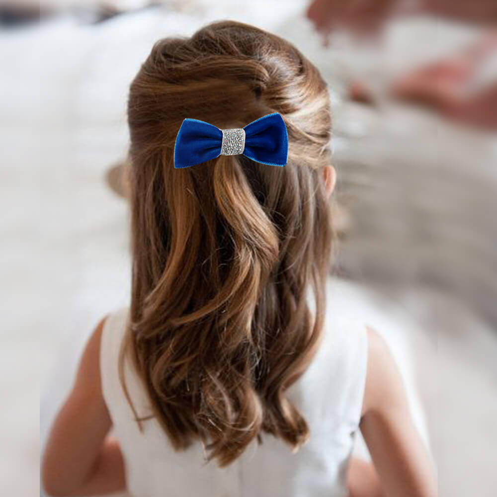 velvet hair bow hair ties