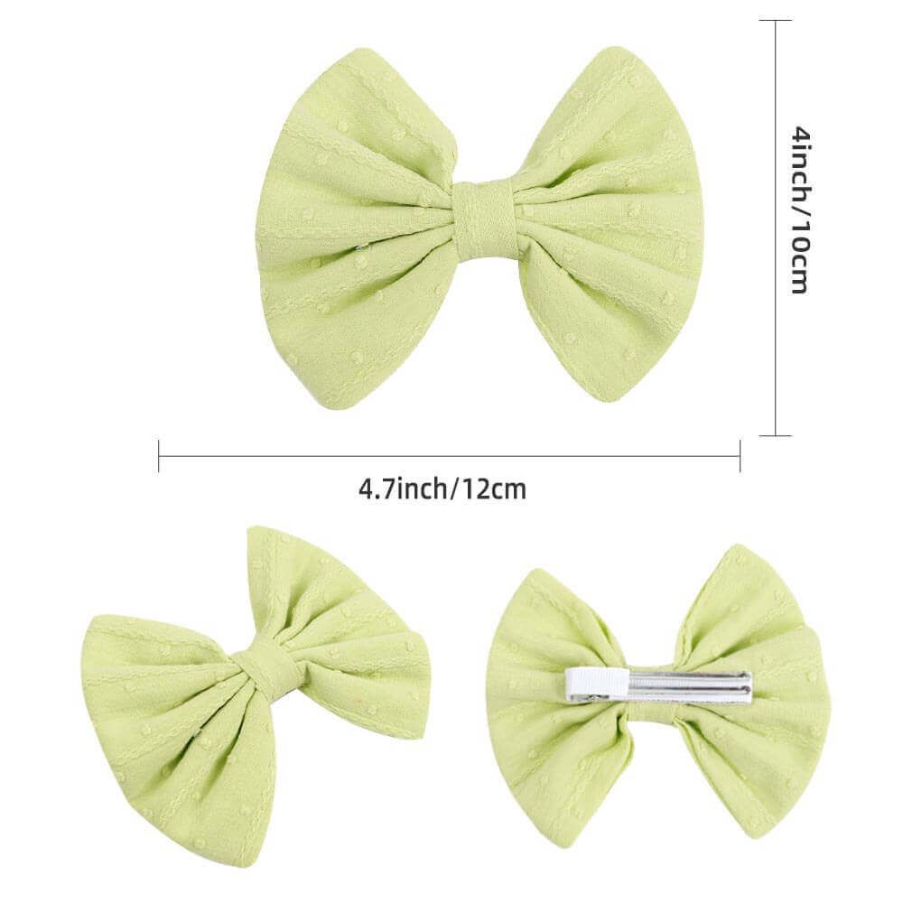 Wholesale Solid Color Fabric Bow Hair Clips
