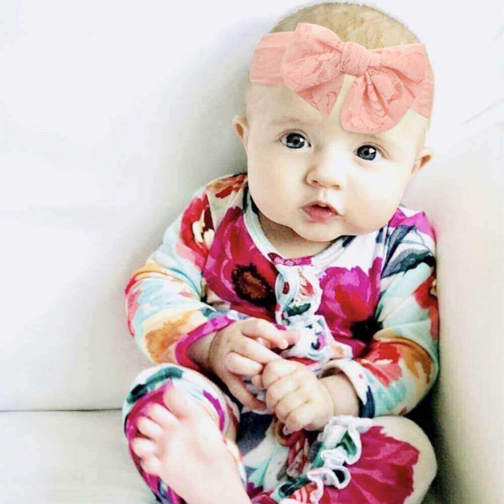 Soft Lace Bow Baby Headbands