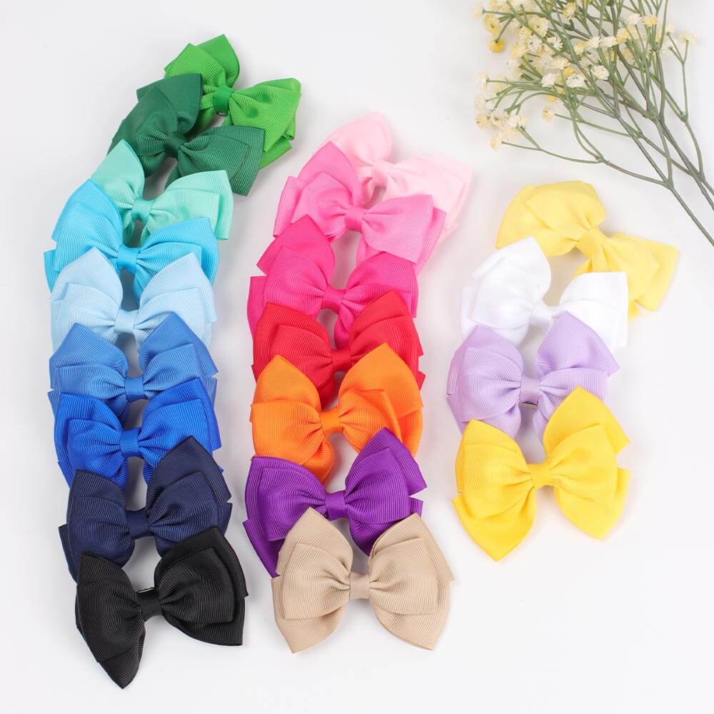 wholesale 3.5 inch Solid Color Hair Bows