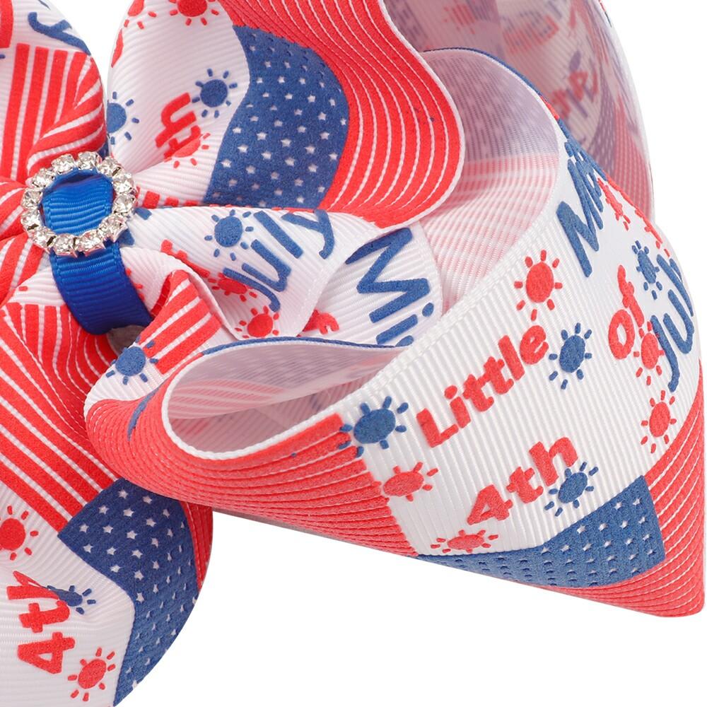 4th of July Soft Leather Hair Bows