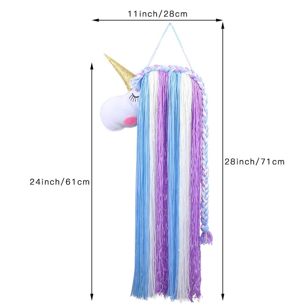 Unicorn Yarn Tassels Hair Bow Holder