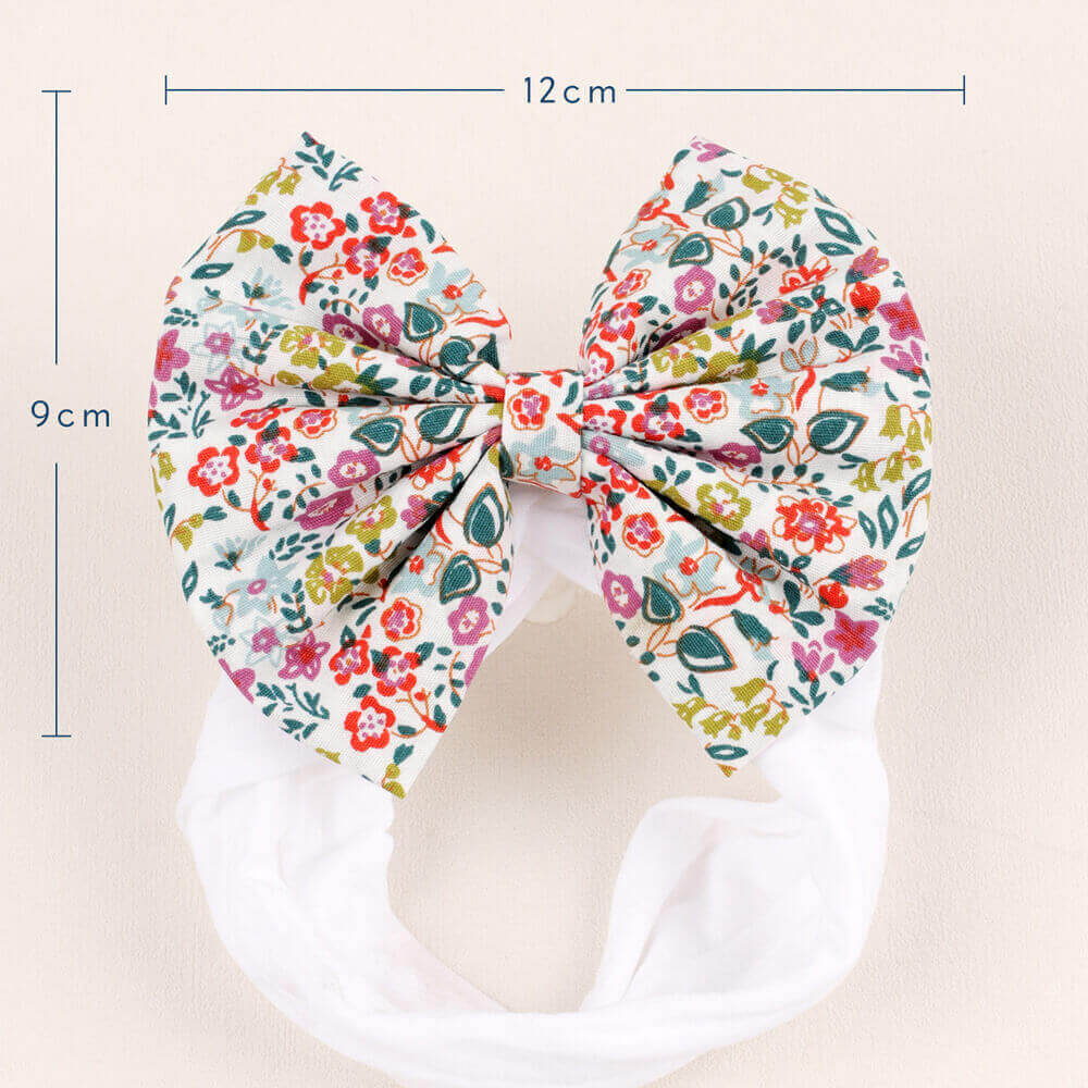 Floral Bow Sequin Bow Wide Headbands