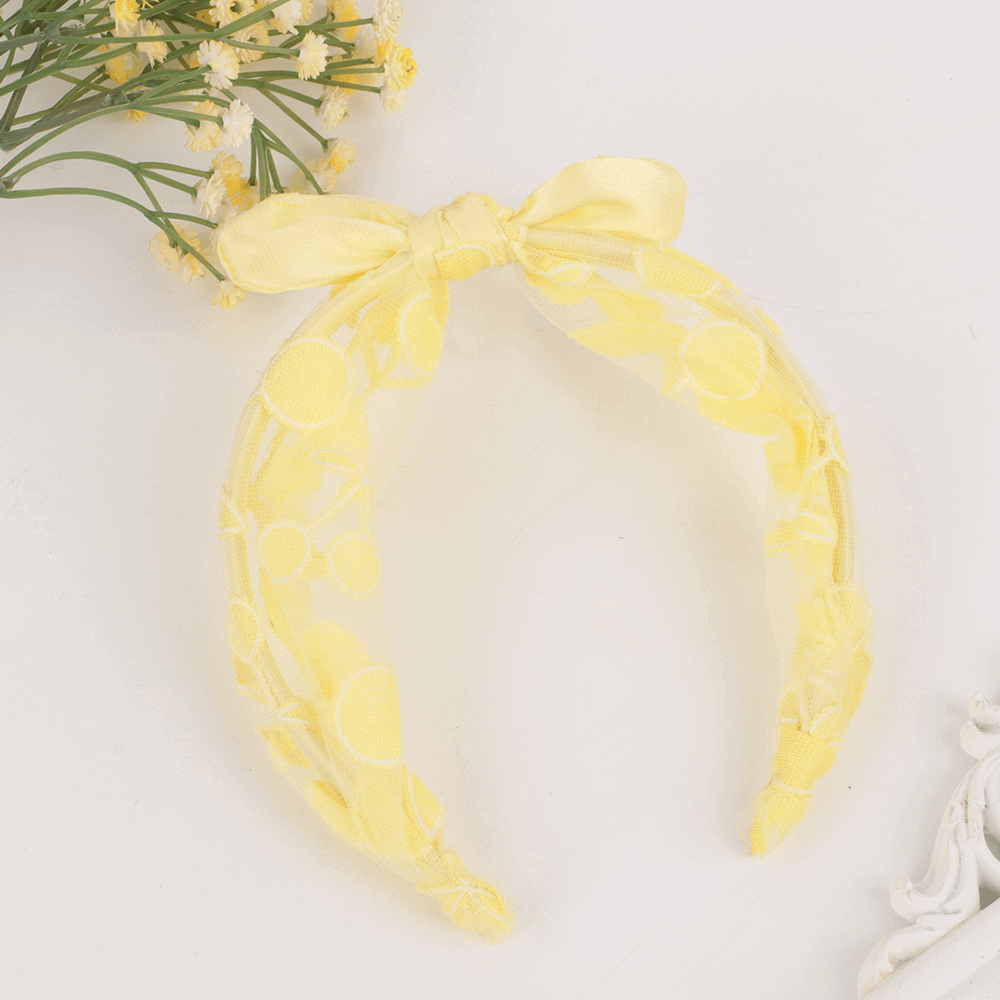 Yellow Lace Knot Women HeadBands