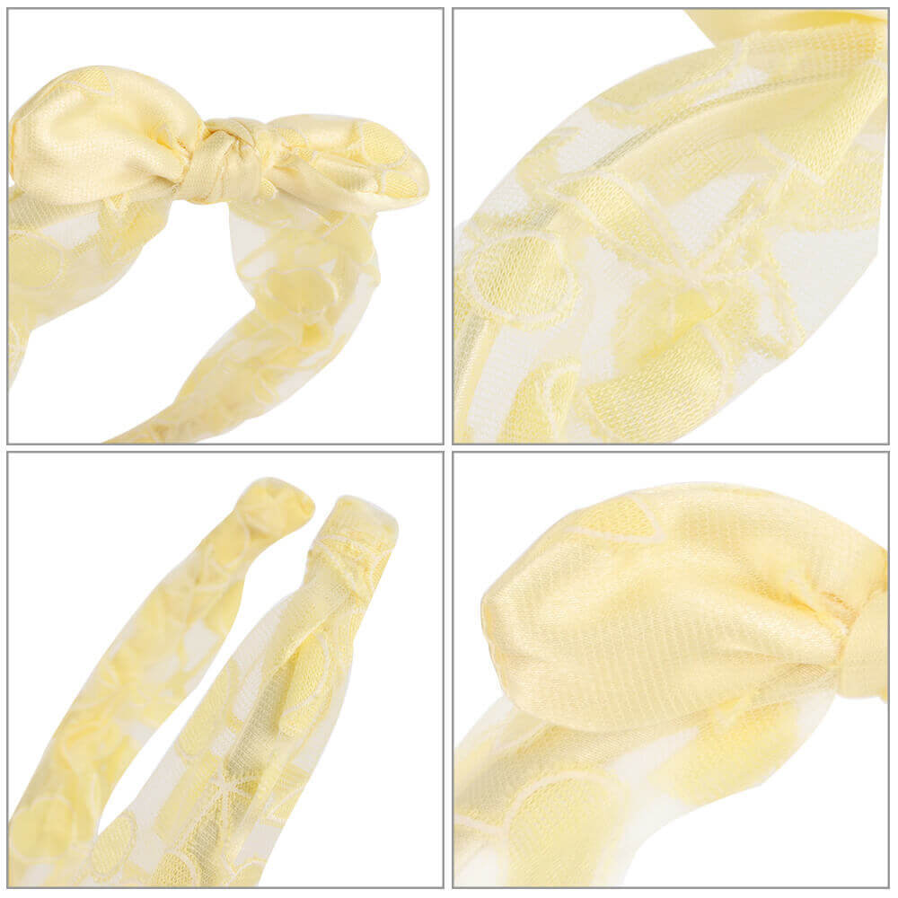 Yellow Lace Knot Women HeadBands