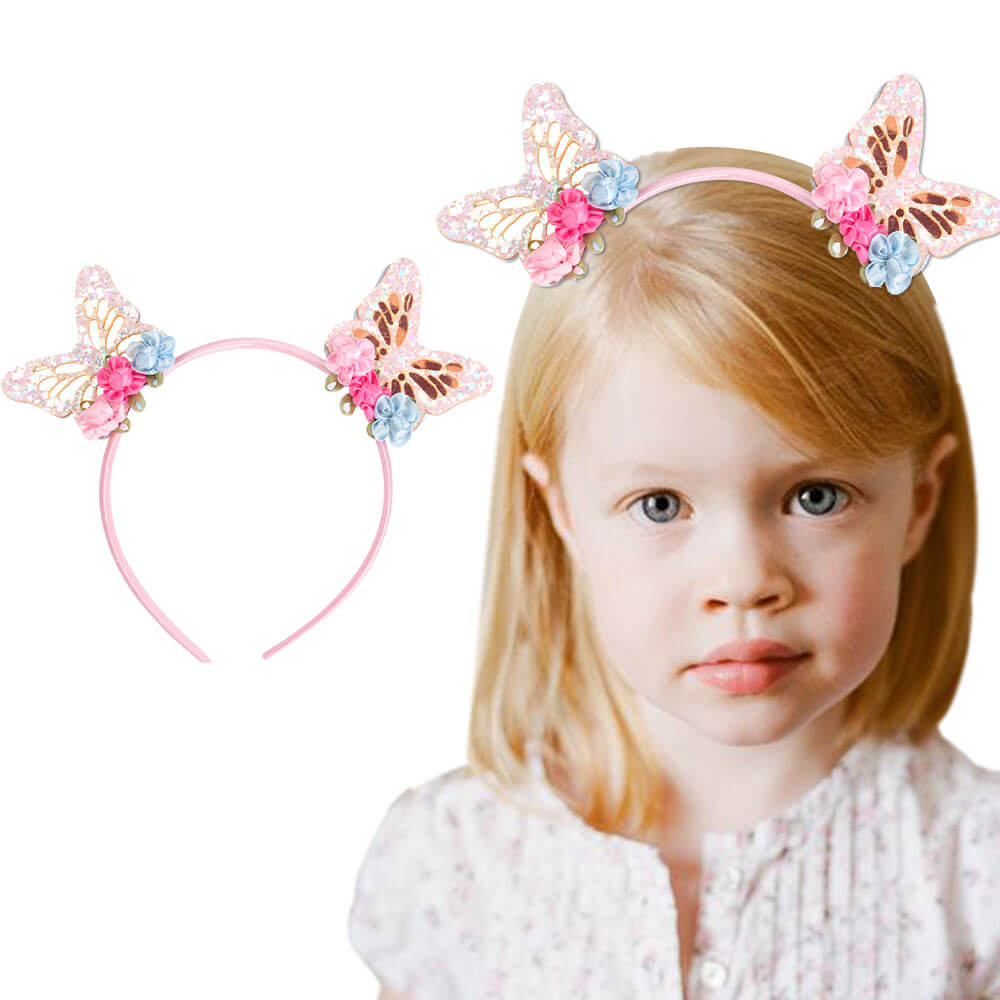 Wholesale Floral Butterfly Little Girl Headbands