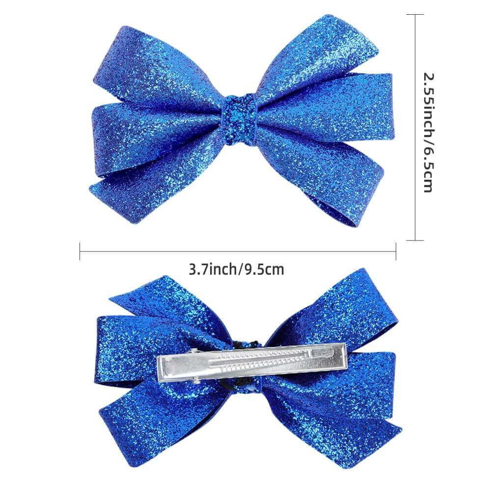 wholesale Royal Blue Glitter Hair Clips