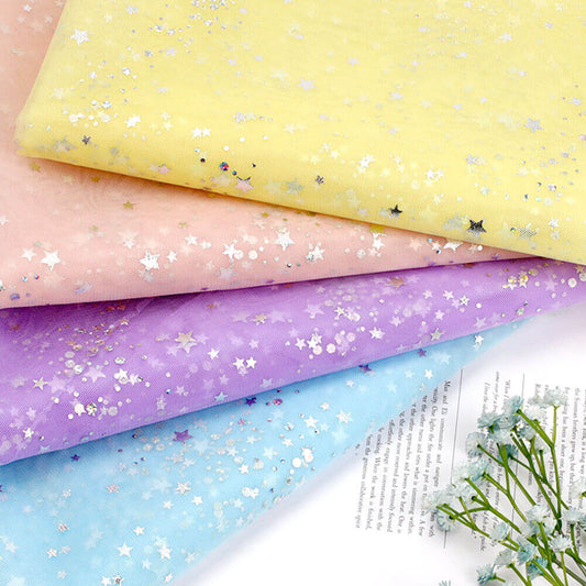Shiny Stars Tulle Mesh Fabric