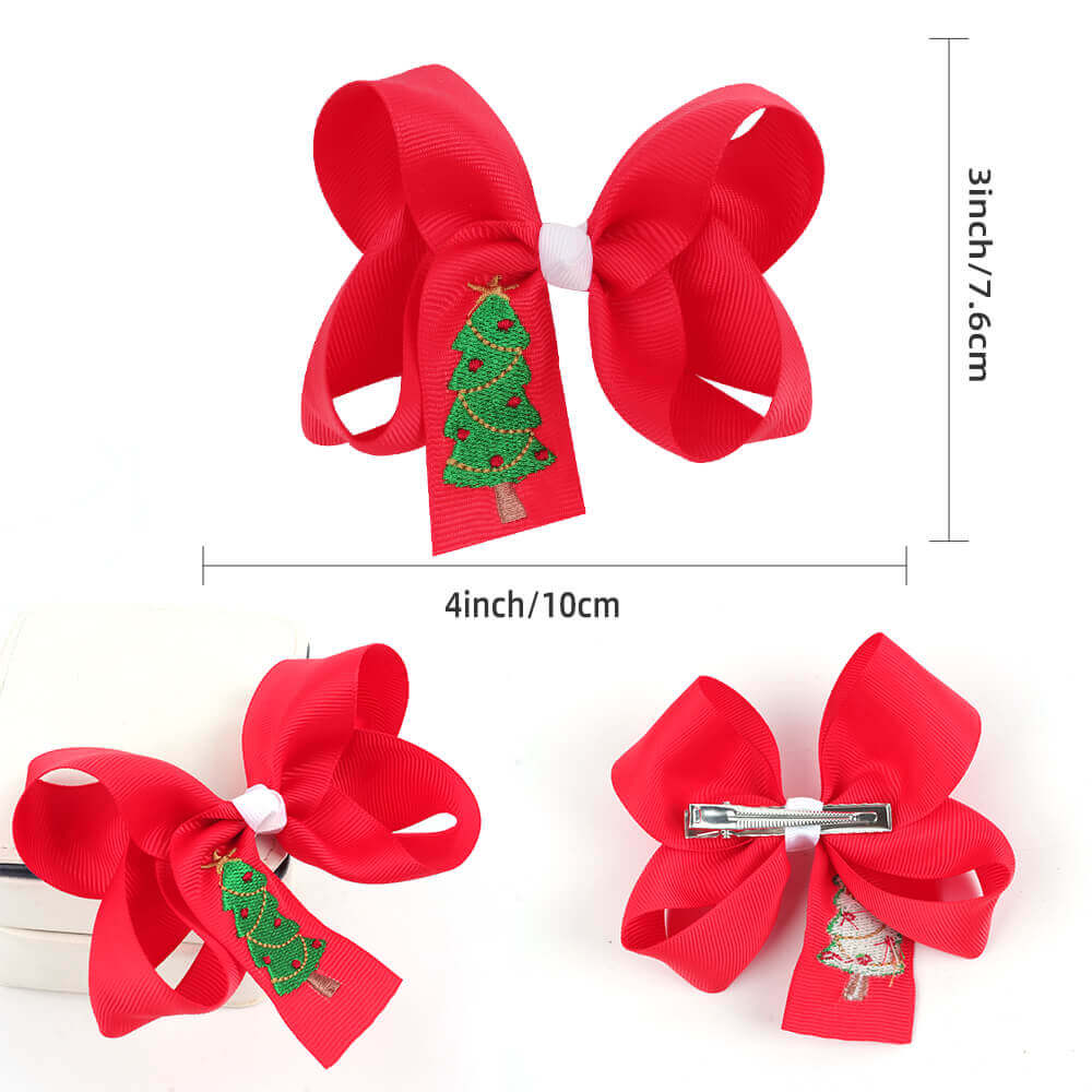 Christmas Embroidery Craft Hair Clips