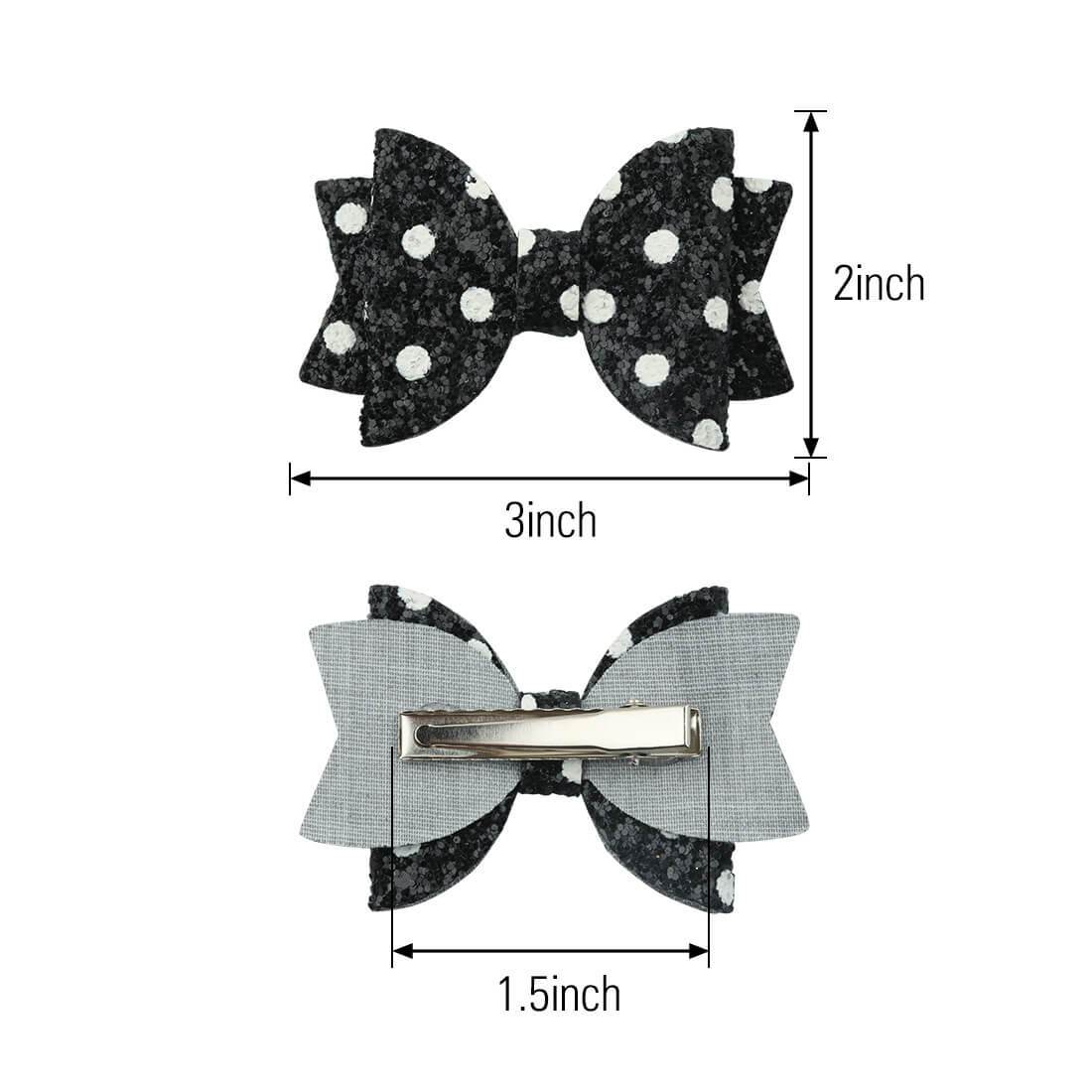 Glitter Dots Hair Bows | Cute Bows for Baby