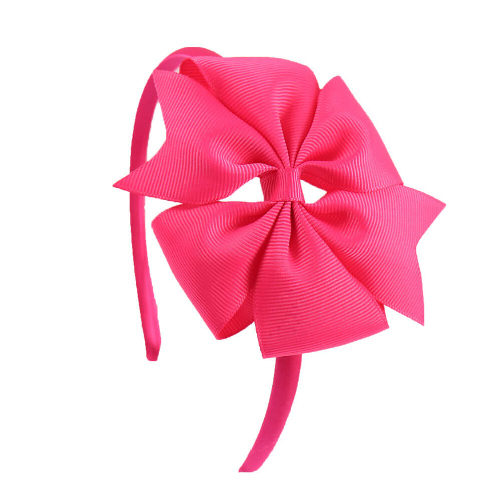4'' Pinwheel Bow Solid Color Hairbands