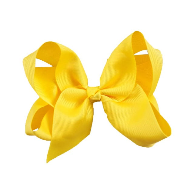 6 Inch Solid Color Grosgrain Hair Bows