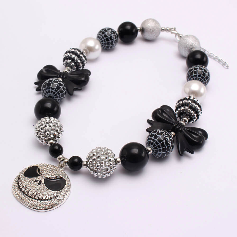 Halloween Skull Crystal Beads Necklace
