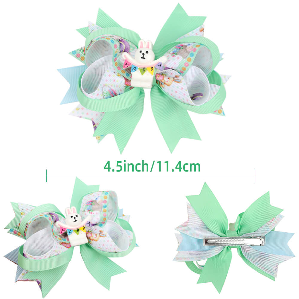 4.5 Inches Easter Bunny Chicken Hair Bows