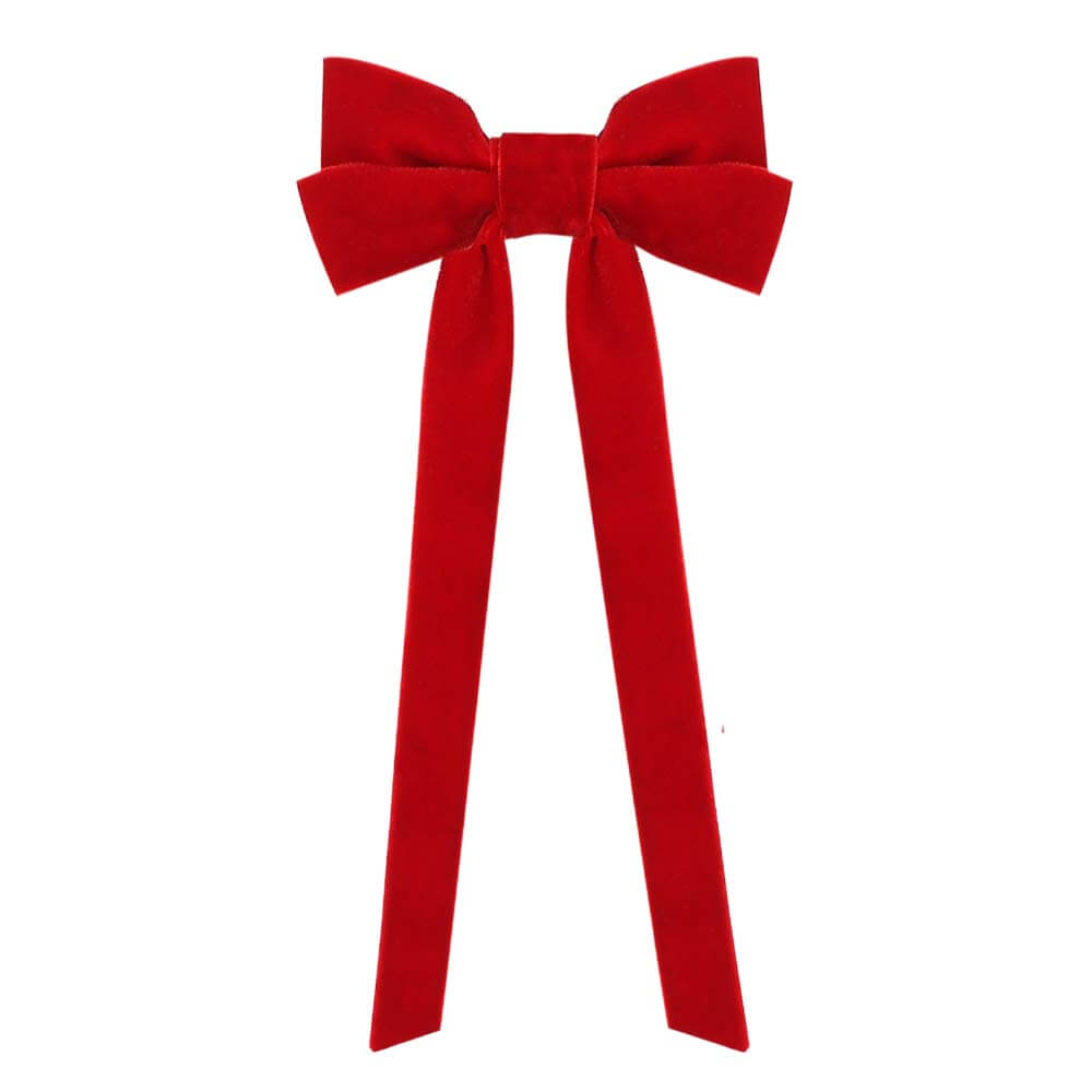 red bow hairpin