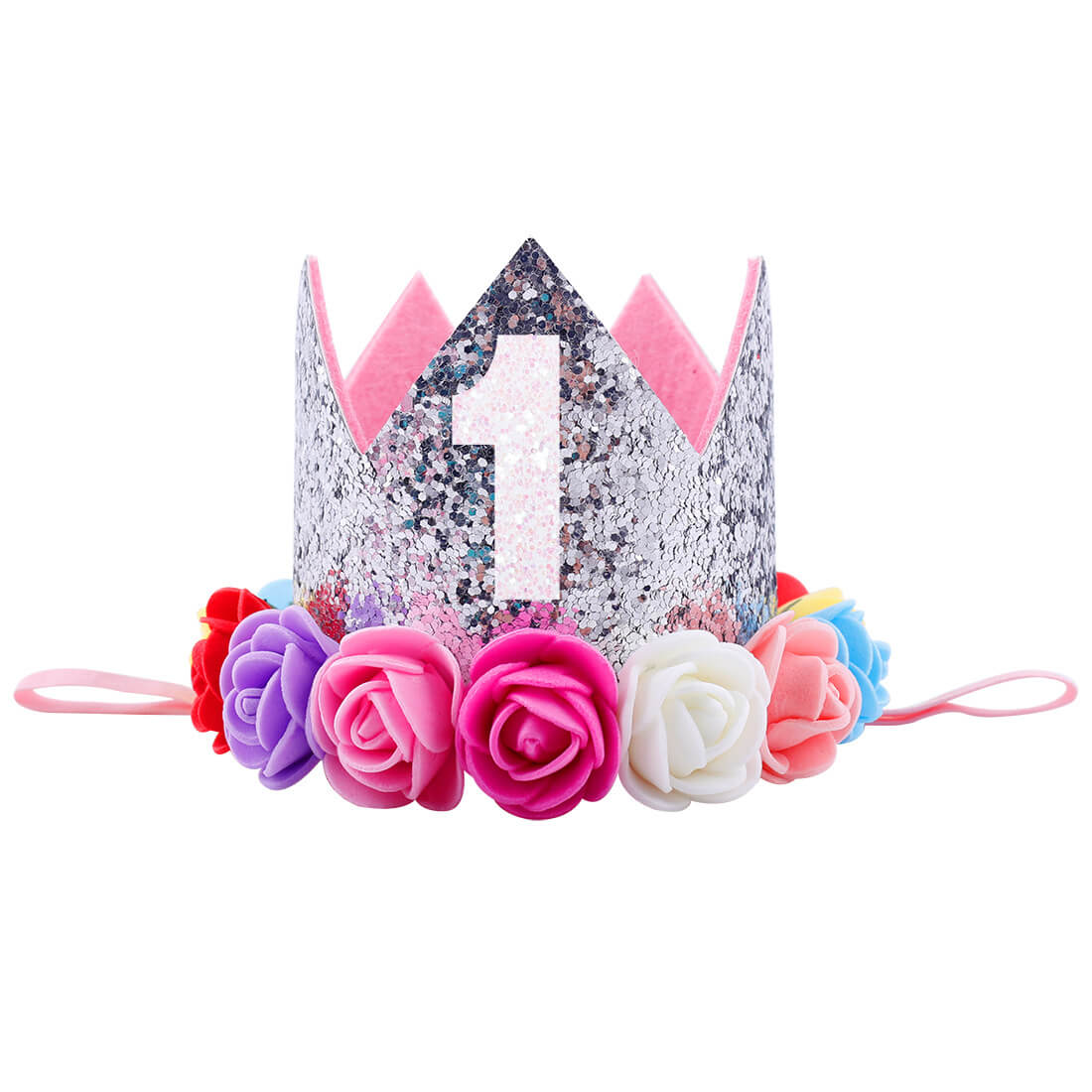 Baby Girl First Birthday Crown Headband