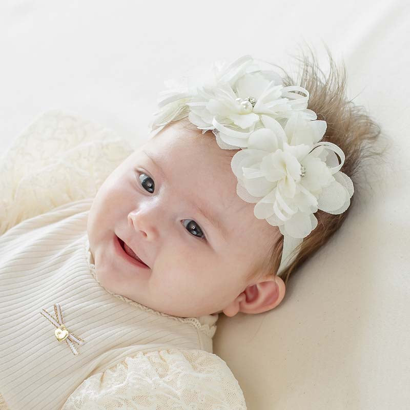 Flower Baby Headbands with Rhinestone