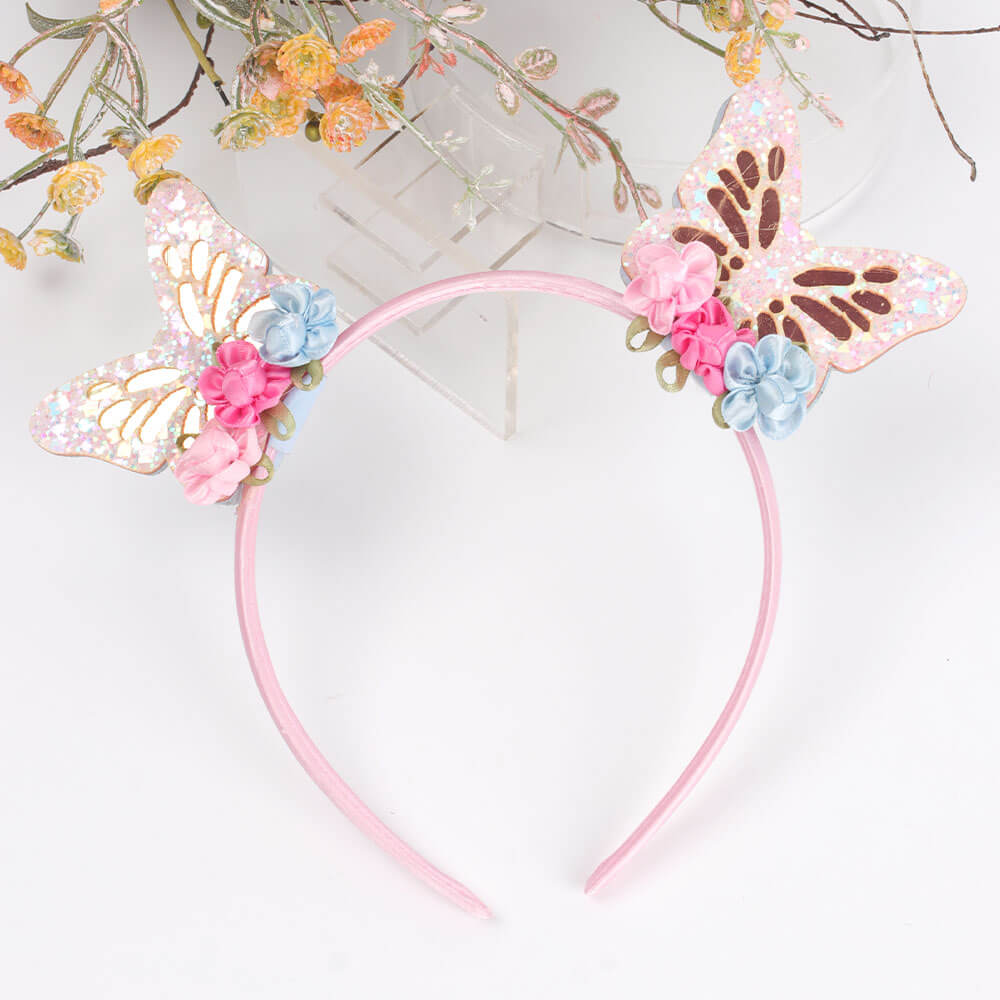 Wholesale Floral Butterfly Little Girl Headbands