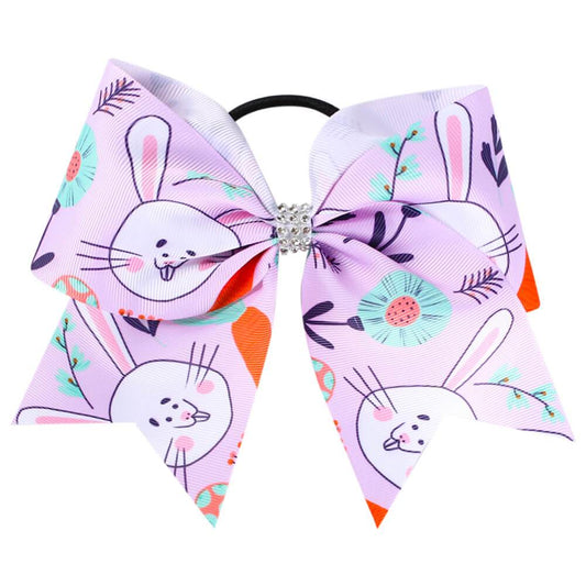 7‘’ Easter Bunny Rhinestone Cheer Bows