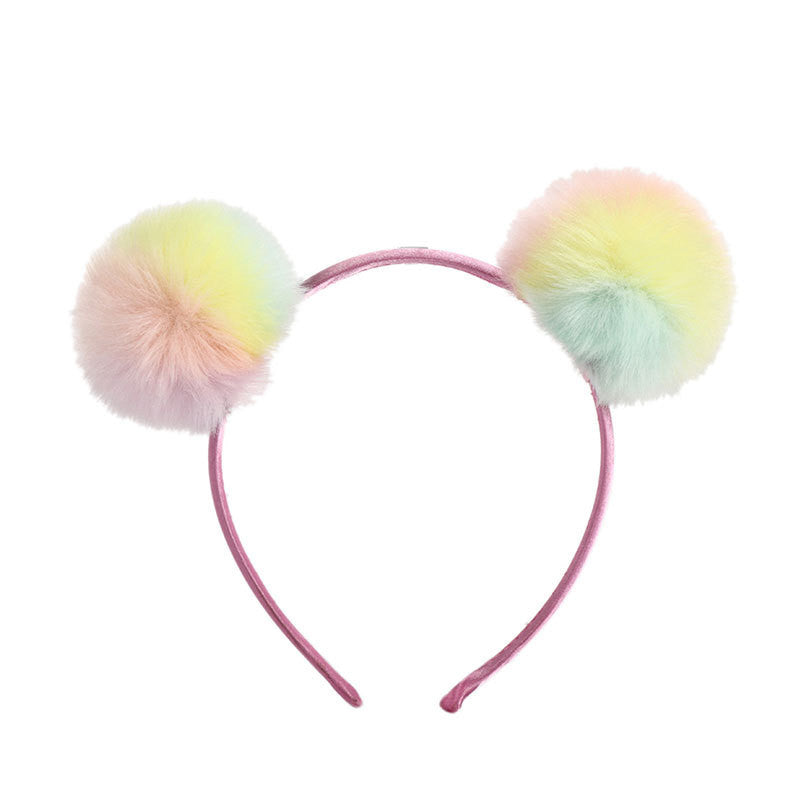 Colorful Fluffy Pompom Headband