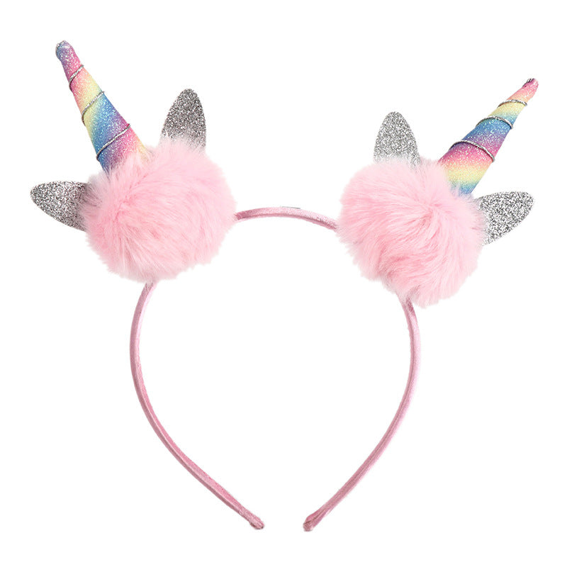 Colorful Fluffy Pompom Headband