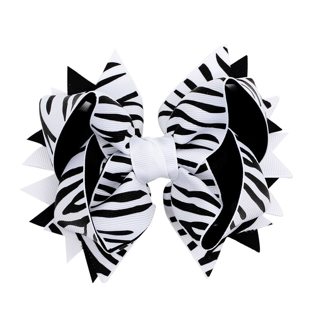Zebra Hair Bows