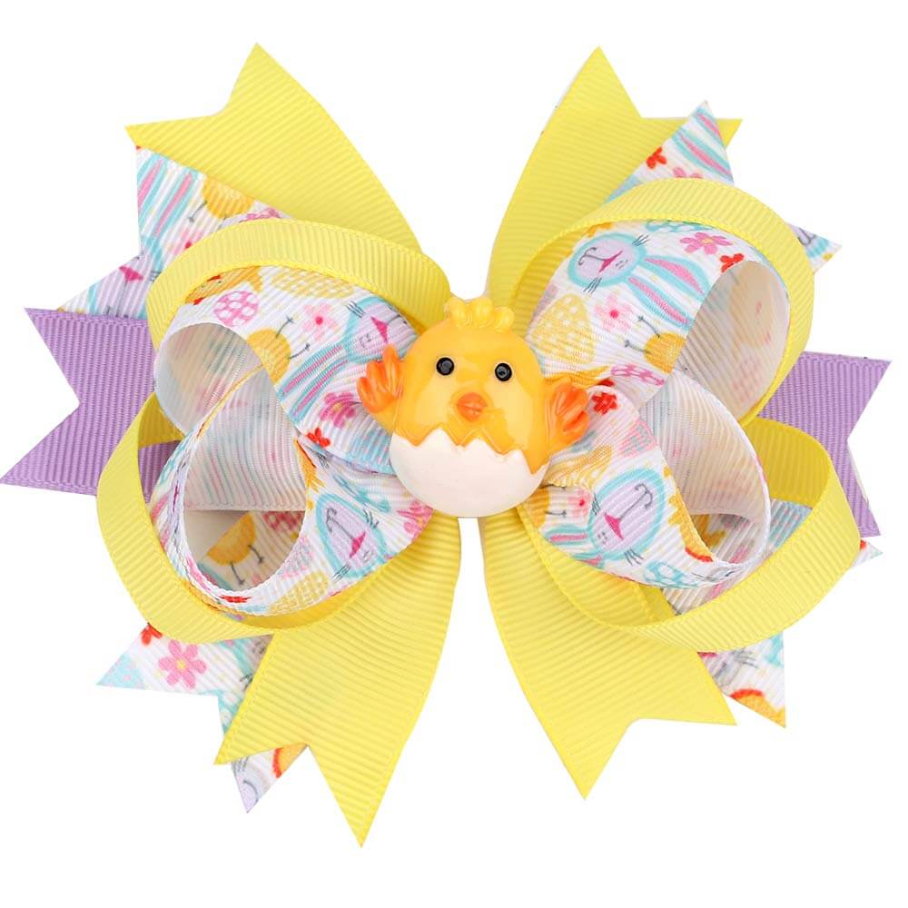 Easter chicken hair bows