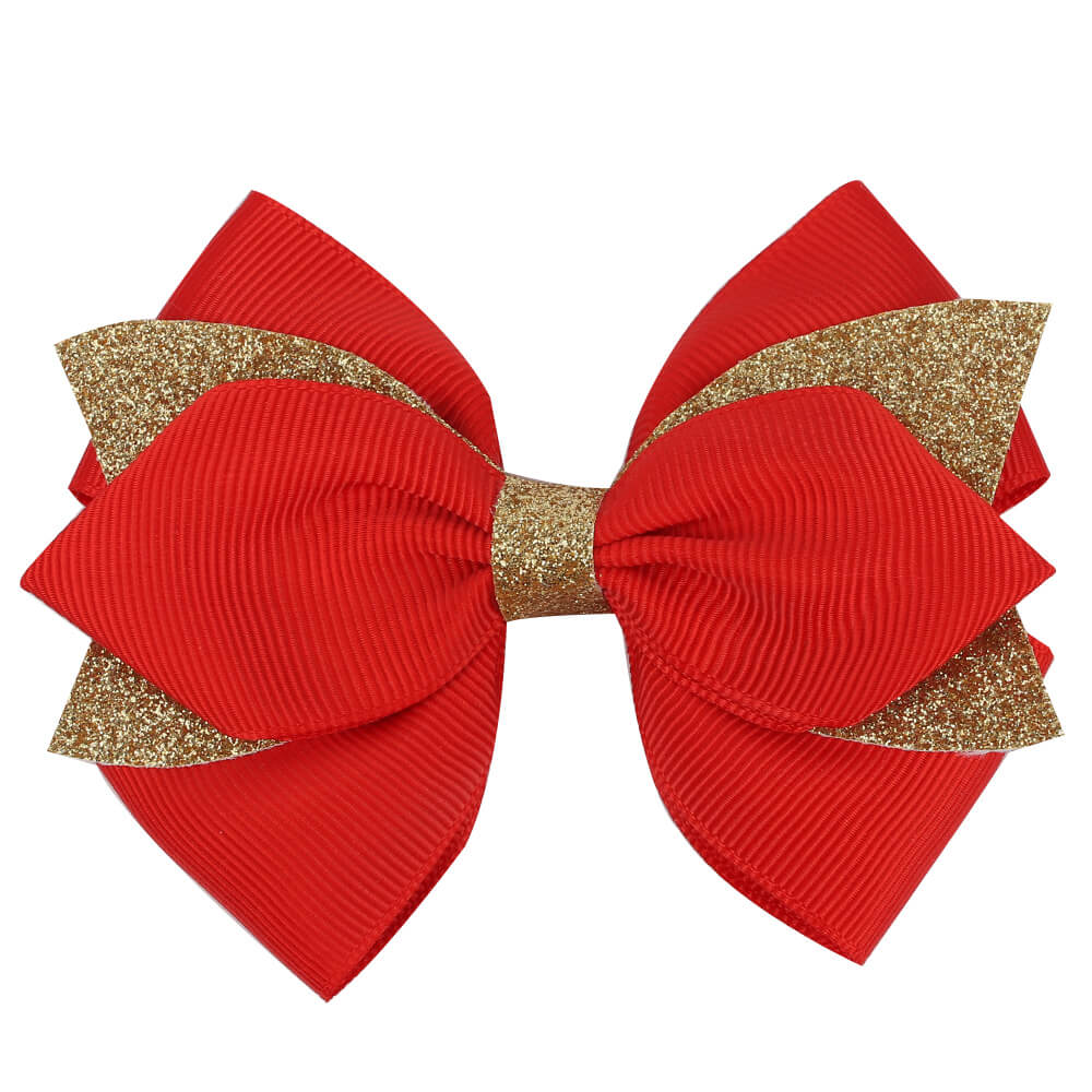 red bow hairpin