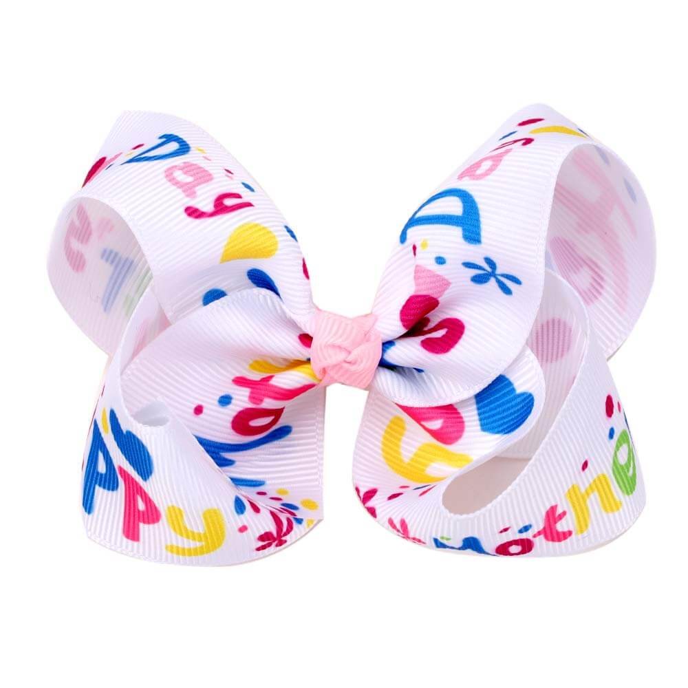 Colorful Letters Girl Hair Bows