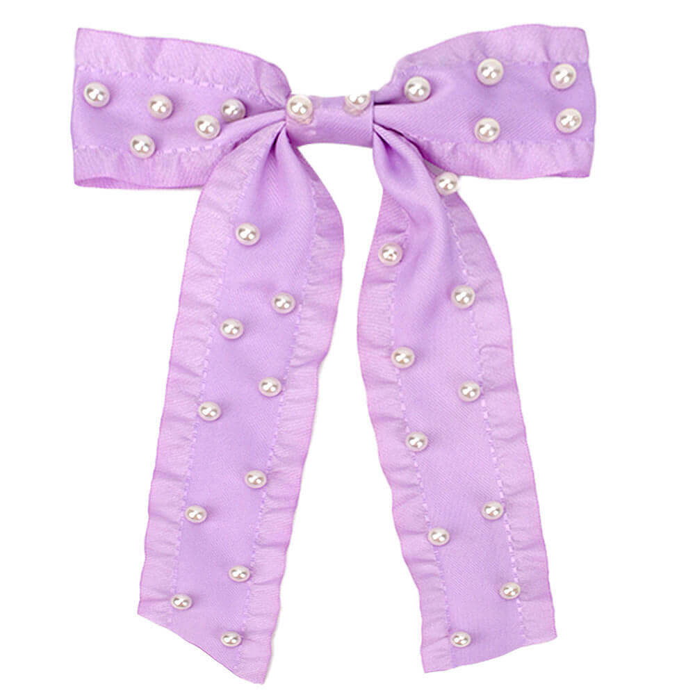 Pearl Hair Bows for Girls