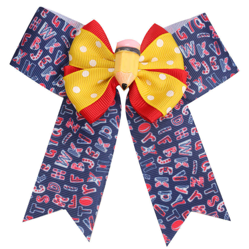Back to School Cheer Bow Clips