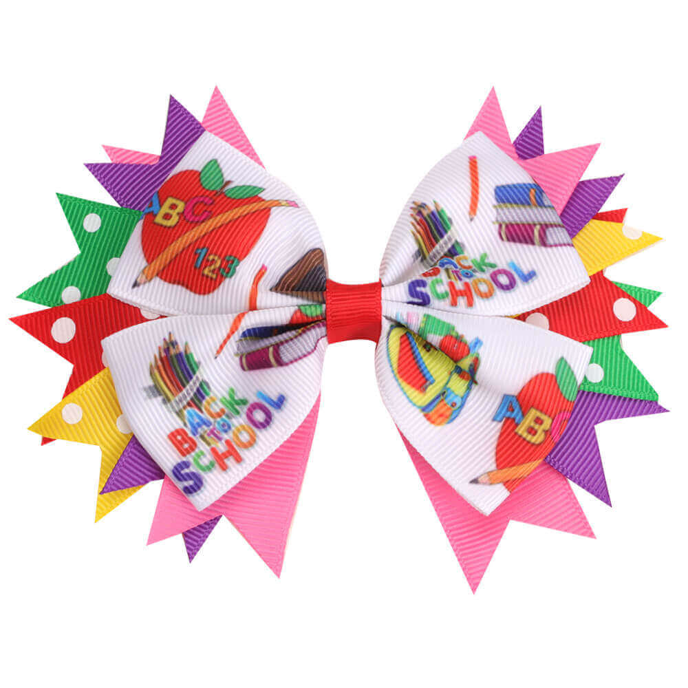 colorful ribbon hair bows