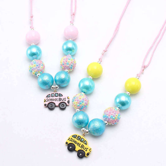 Back to School Bus Necklace