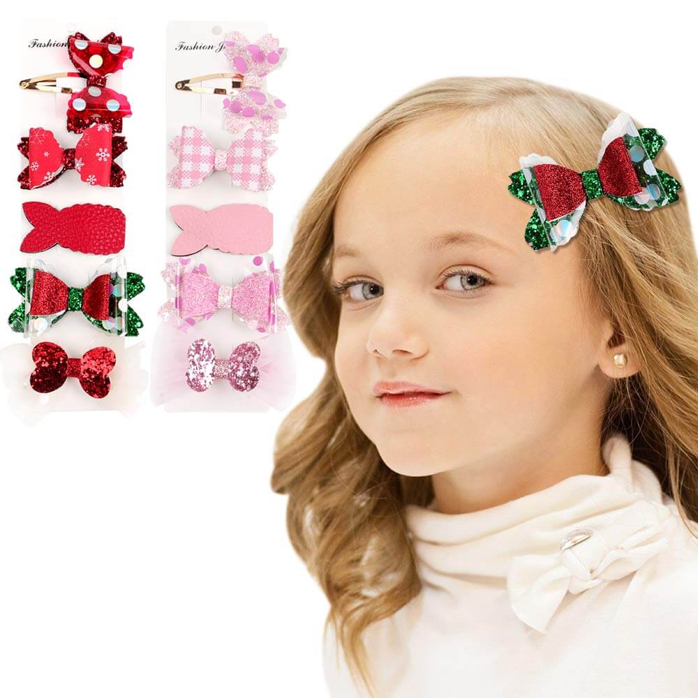 Wholesale Girl Pink Hair Clip Set