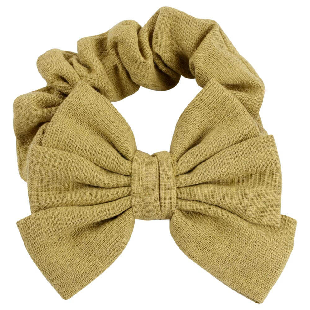 Wholesale Solid Color Bow Girl Hair Scrunchies