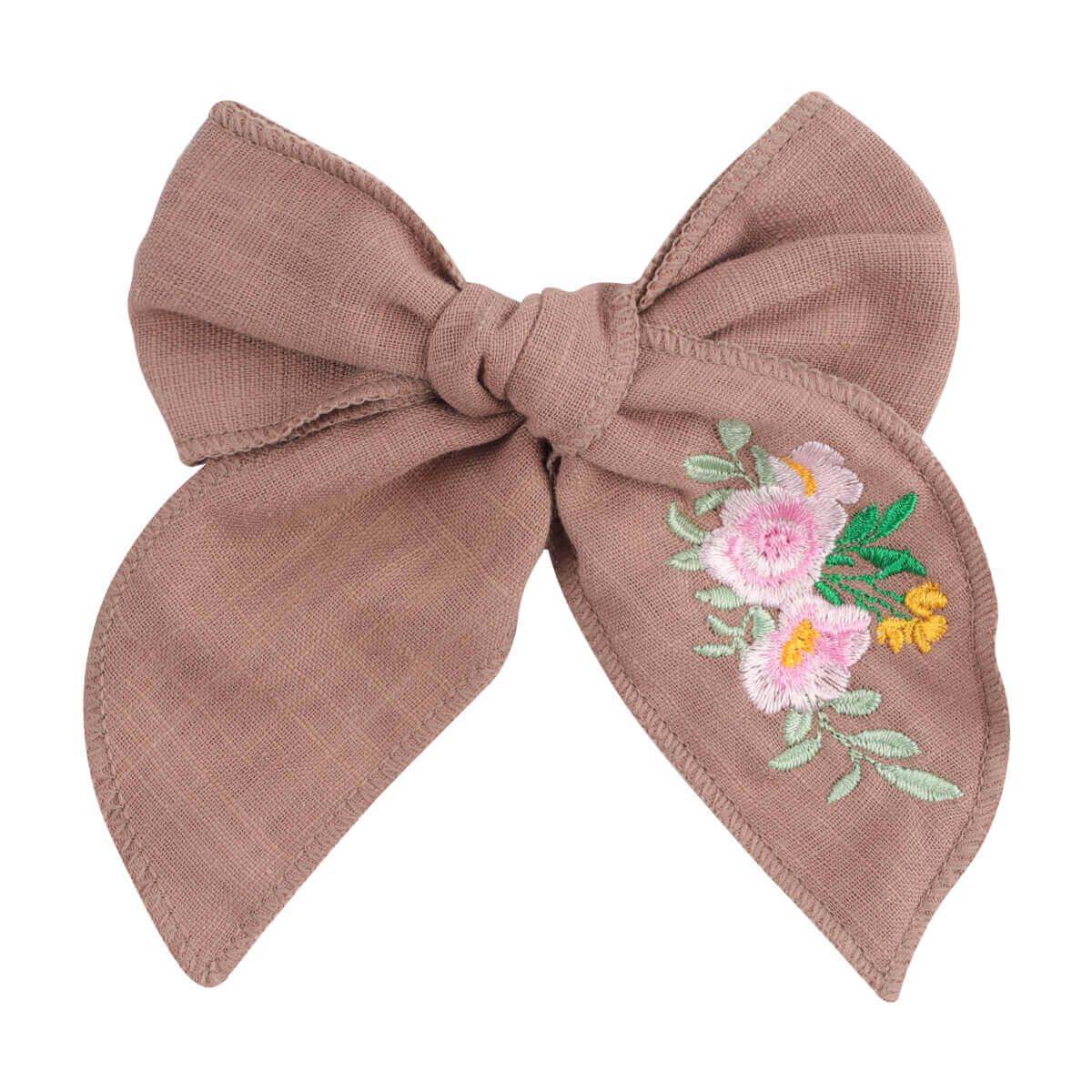 4‘’ Embroidery Flower Fable Hair Bows