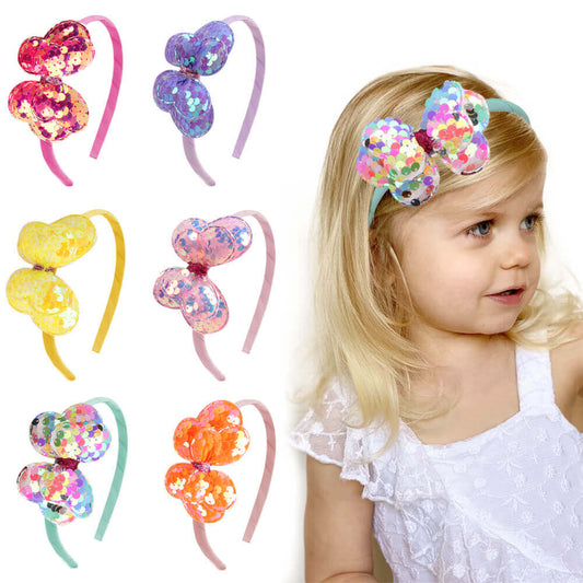 Sparkle Sequin Butterfly Girl Headbands