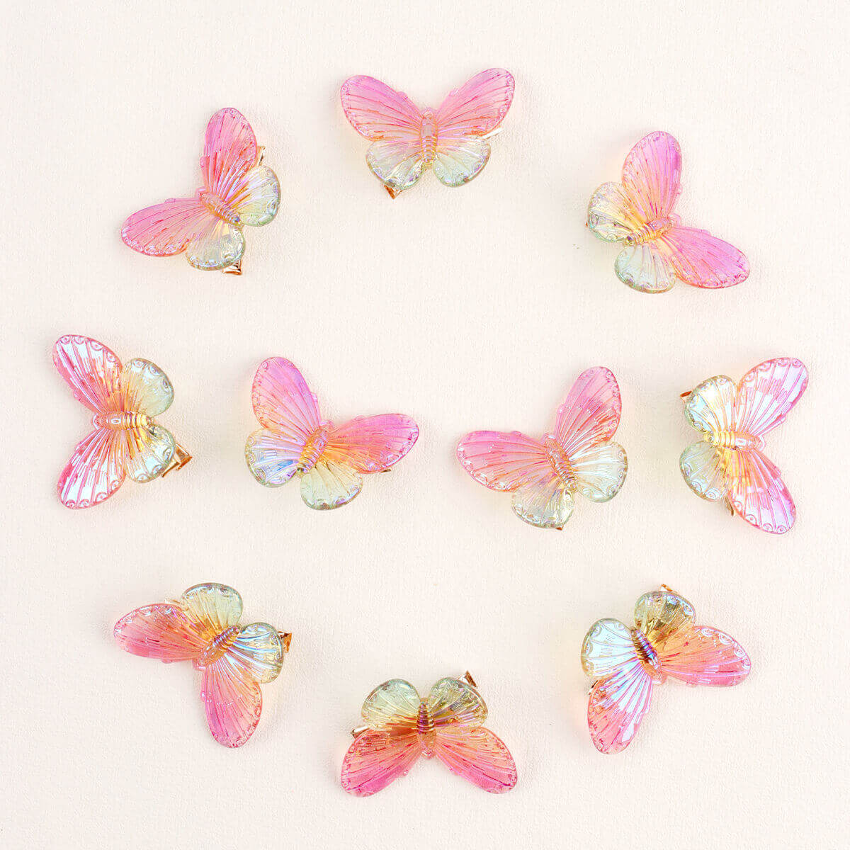 10PCS Colorful Butterfly Hair Clips