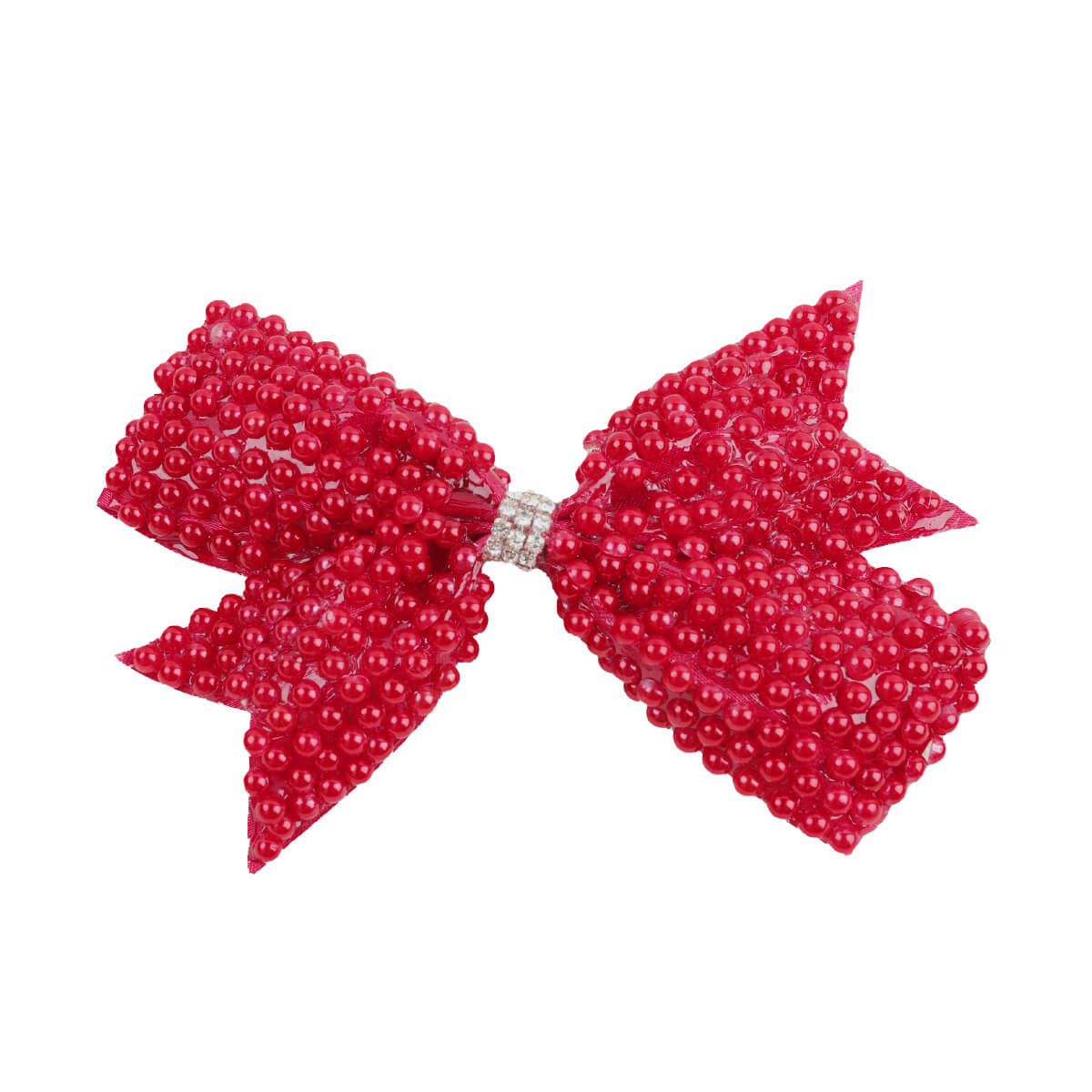Red Pearl Girl Hair Bows