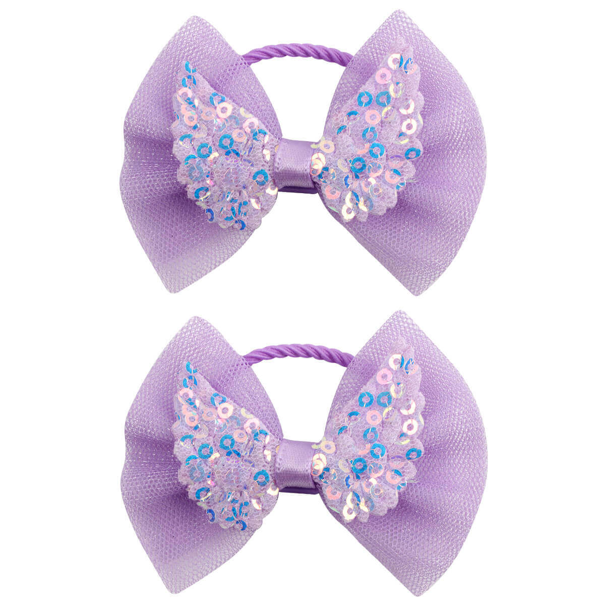 2PCS Cute Tulle Hair Bows with Wings