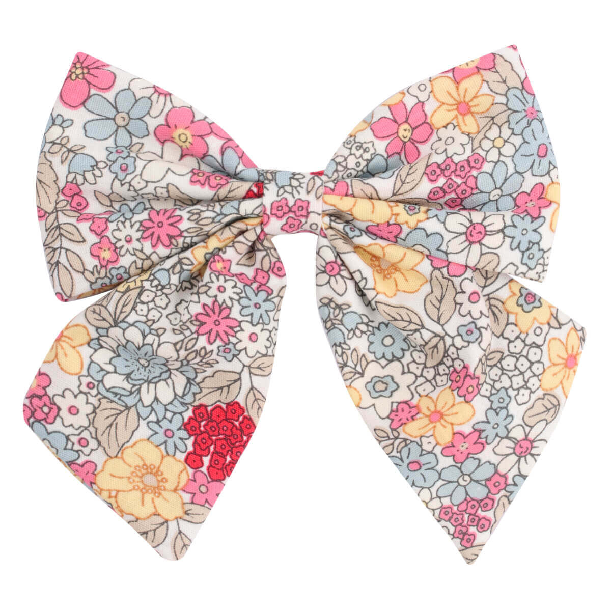 4.5'' Colorful Flowers Fabric Fable Bows