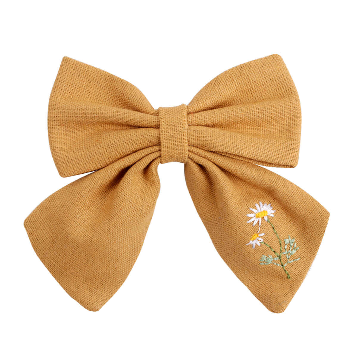 5'' Embroidery Sunflower Hair Bows