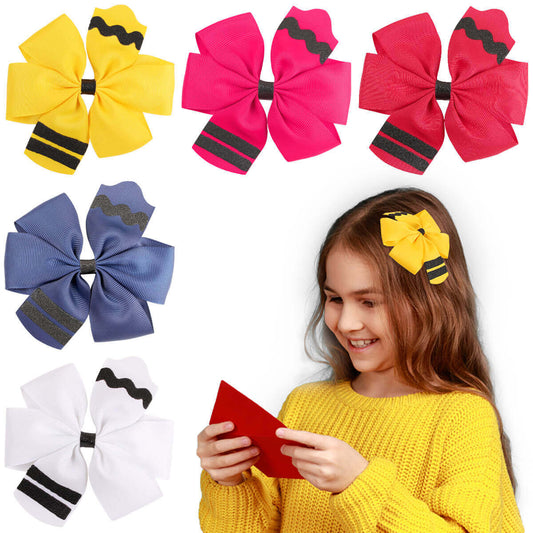 5'' Back to School Pencil Hair Bows