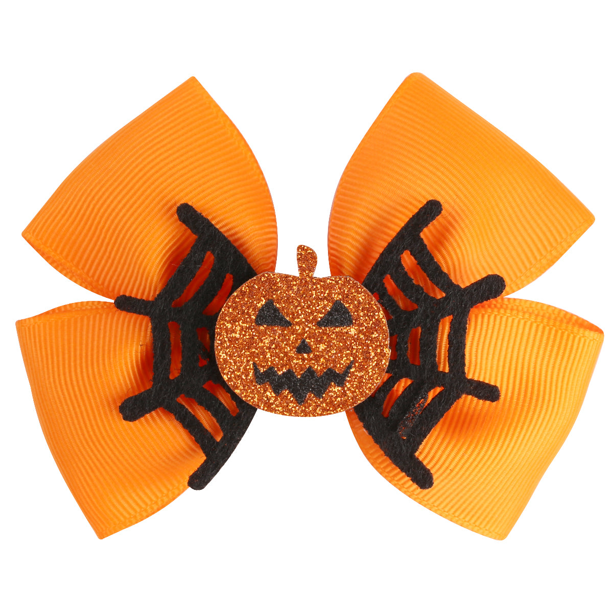 4'' Halloween Cobweb Pumpkin Hair Bows
