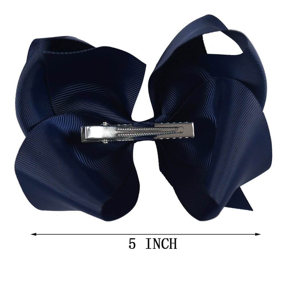 Back To School Solid Color Hair Bows